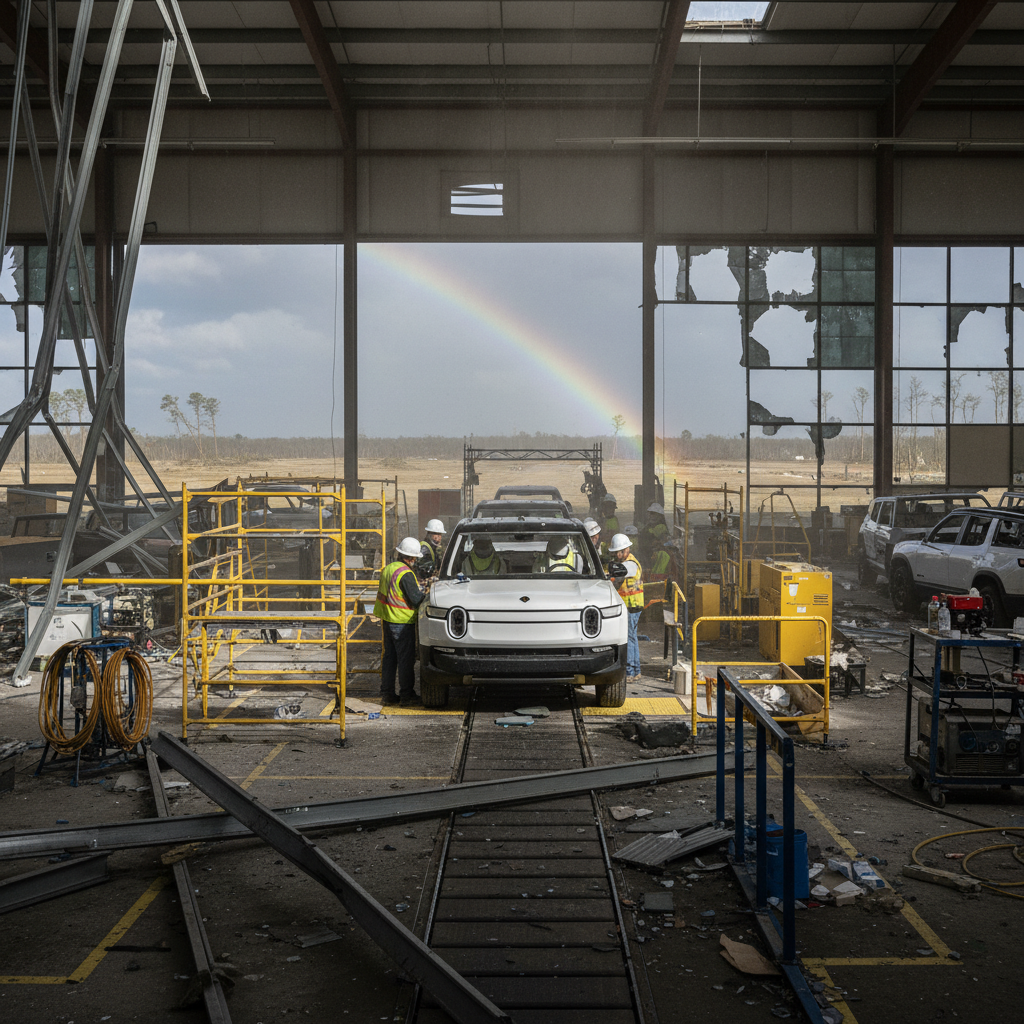 Rivian Defies Adversity: R2 Mass-Market EV Production Commences Despite Tornado Impact