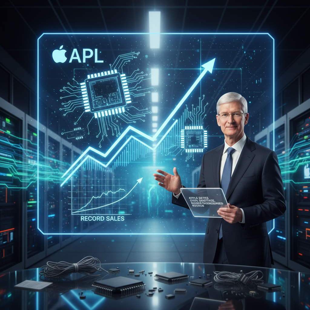 Apple Achieves Record Sales as Tim Cook Departs, But Chip Shortage Looms Large
