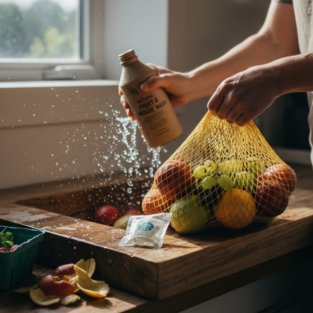Breakthrough Biodegradable Wash Extends Produce Freshness and Removes Pesticides